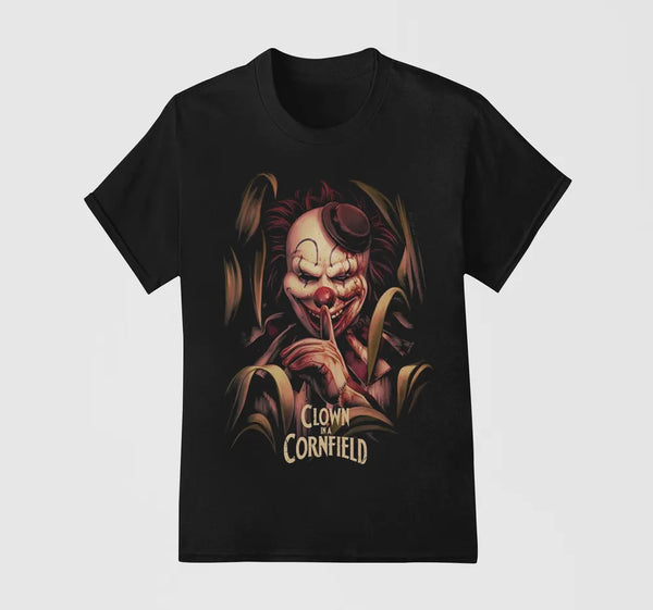 Camiseta Algodão Premium Filme Clown in a Cornfield #1