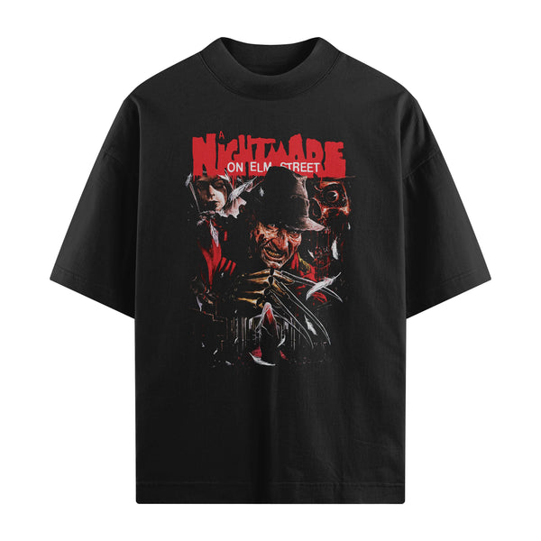Camiseta Oversized Algodão Freddy Krueger - A Hora do Pesadelo #1